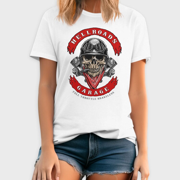 Hellroads Garage, Tricou Barbati (Unisex)
