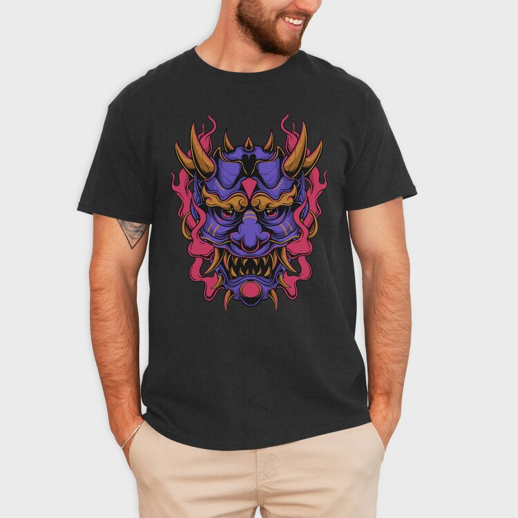 Demon Mask, Tricou Barbati (Unisex)