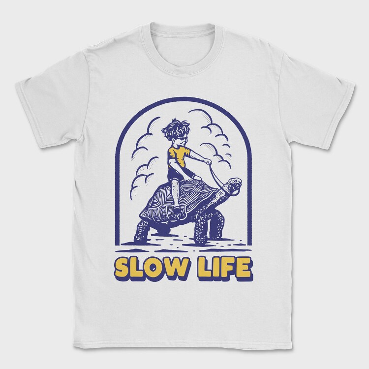 Slow Turtle Ride, Tricou Barbati (Unisex)