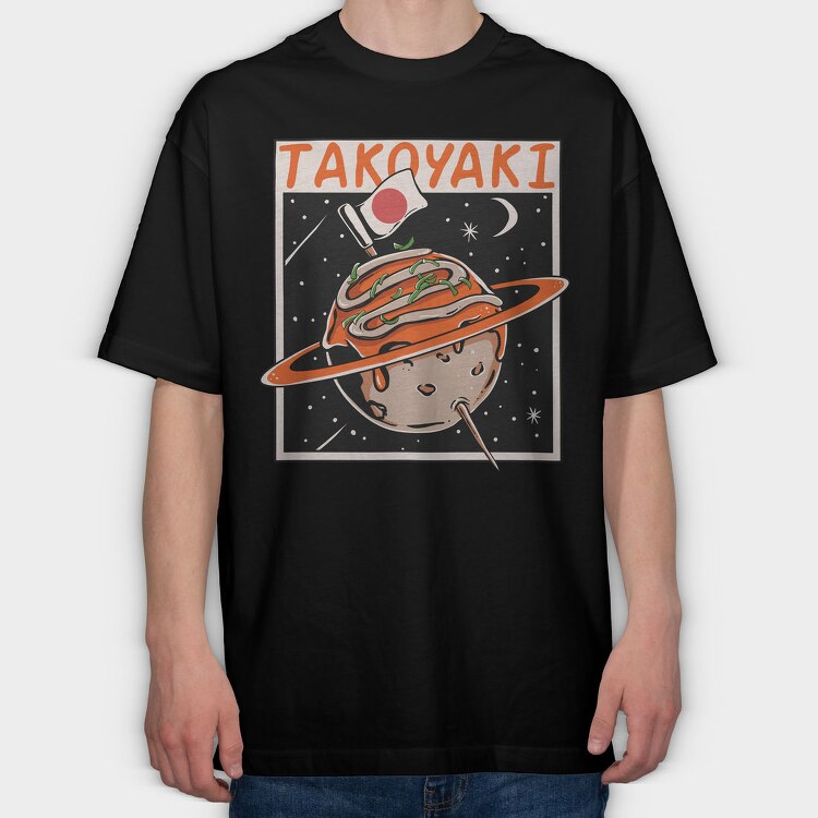 Takoyaki Space Explorer, Tricou Oversize Barbati (Unisex)