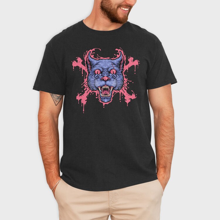 Bloodthirsty Feline Roar, Tricou Barbati (Unisex)