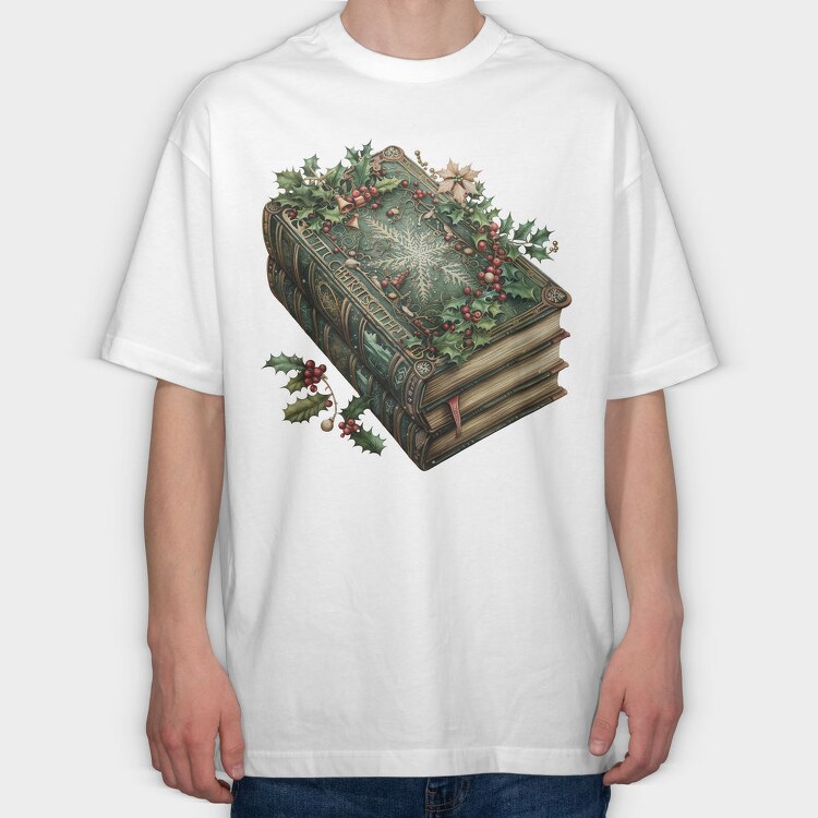 Christmas Ornament Book, Tricou Oversize Barbati (Unisex)