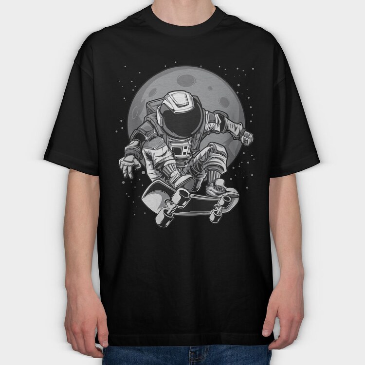 Space Skater, Tricou Oversize Barbati (Unisex)