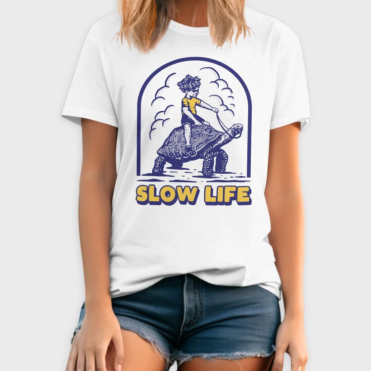 Slow Turtle Ride, Tricou Barbati (Unisex)