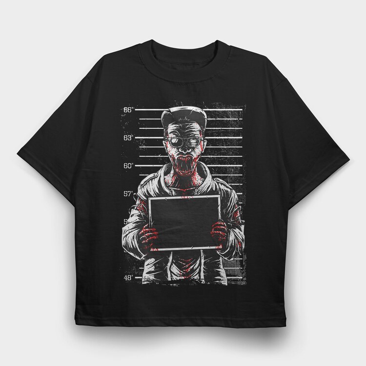 Zombie Sign Holder, Tricou Oversize Barbati (Unisex)
