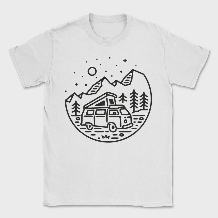Camper Night Adventure, Tricou Barbati (Unisex)