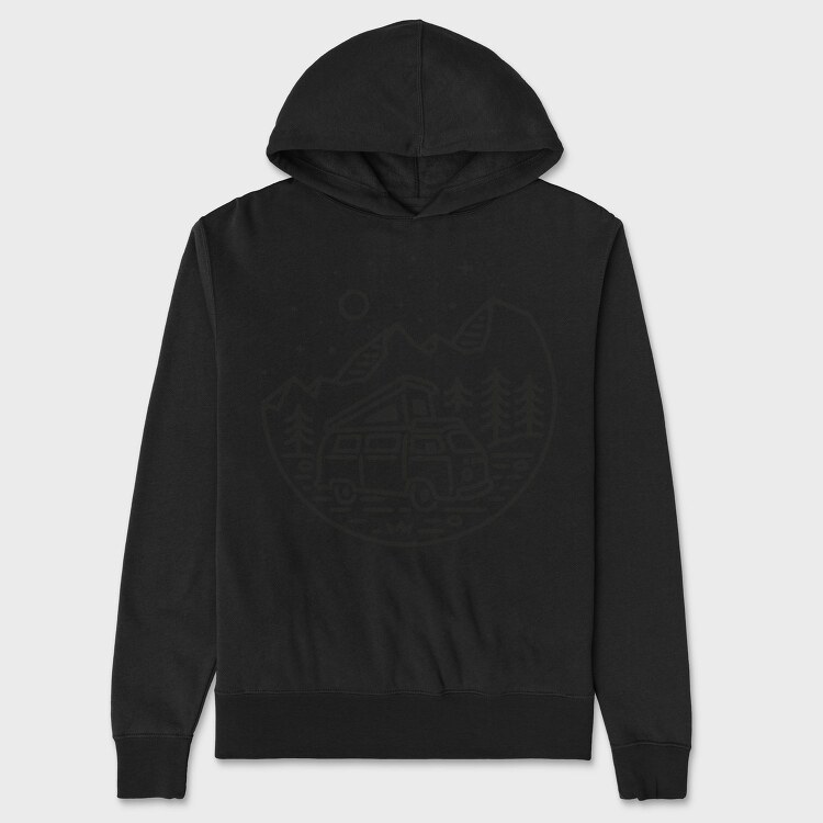 Camper Night Adventure, Hanorac Oversize Barbati (Unisex)