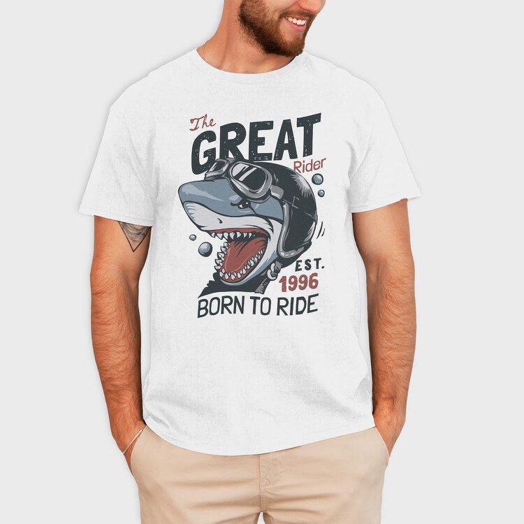 Shark Rider Born, Tricou Barbati (Unisex)