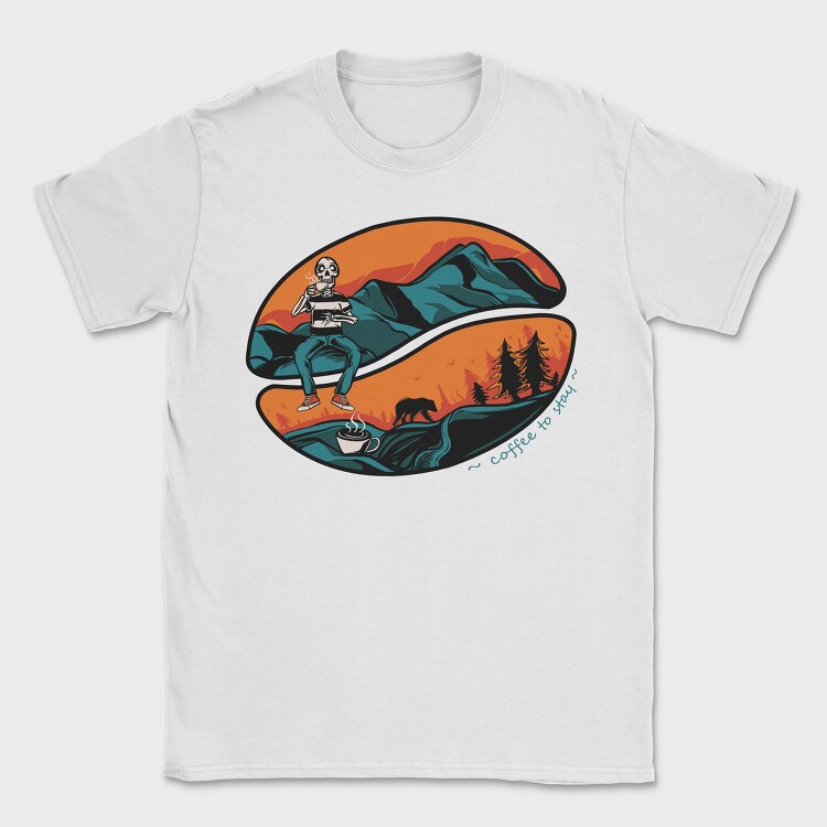 Coffee To Stay, Tricou Barbati (Unisex)