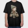 Christmas Shopper Girl, Tricou Oversize Barbati (Unisex)