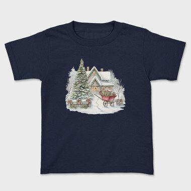 Christmas Sleigh Snowscape, Tricou Copii