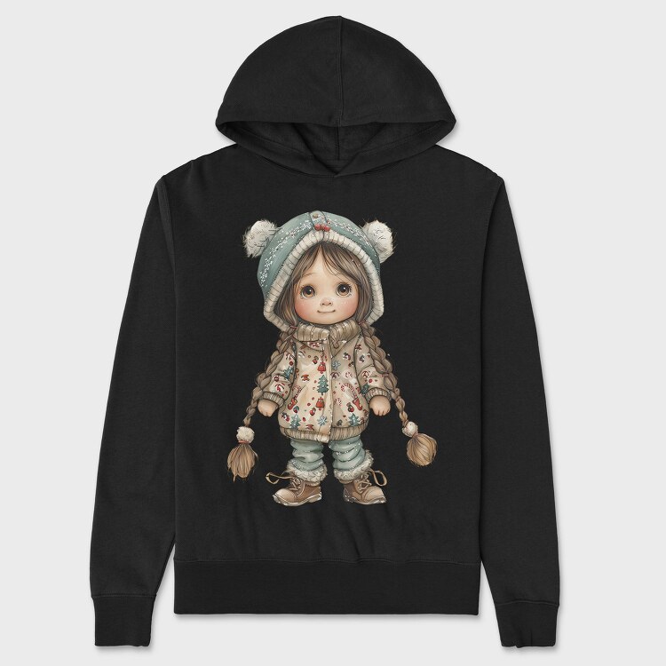 Christmas Snowflakes, Hanorac Oversize Barbati (Unisex)