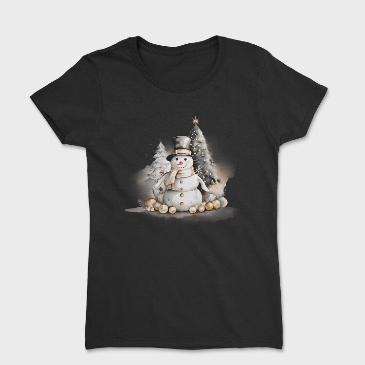 Christmas Snowman Buddy, Tricou Femei