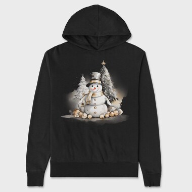 Christmas Snowman Buddy, Hanorac Oversize Barbati (Unisex)