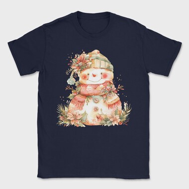 Christmas Snowman Flowers, Tricou Barbati (Unisex)