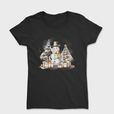 Christmas Snowman Friend, Tricou Femei