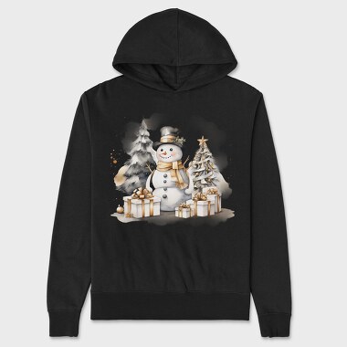 Christmas Snowman Friend, Hanorac Oversize Barbati (Unisex)