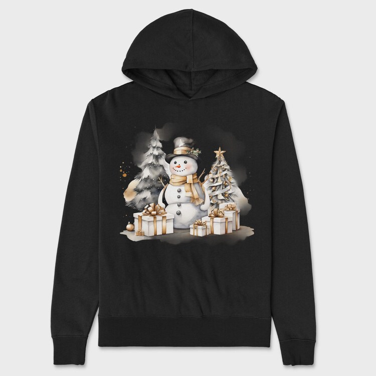 Christmas Snowman Friend, Hanorac Oversize Barbati (Unisex)