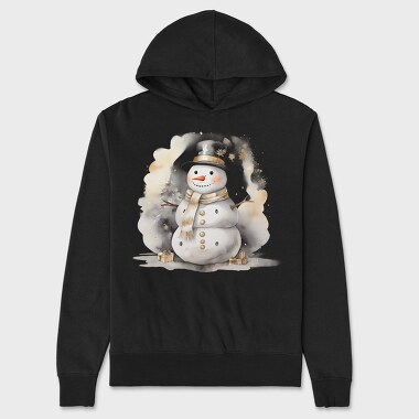 Christmas Snowman Icon, Hanorac Oversize Barbati (Unisex)