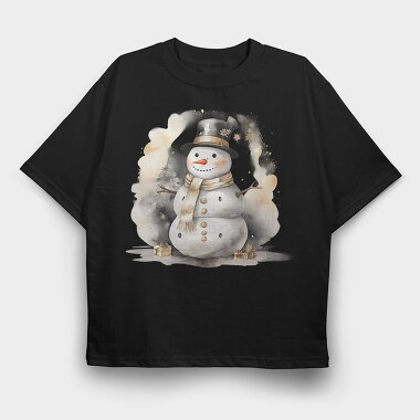 Christmas Snowman Icon, Tricou Oversize Barbati (Unisex)