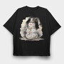 Christmas Snowman Icon, Tricou Oversize Barbati (Unisex)