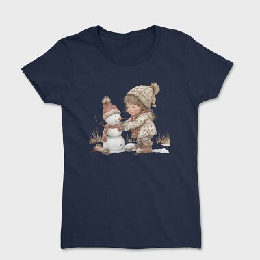 Christmas Snowman Kid, Tricou Femei