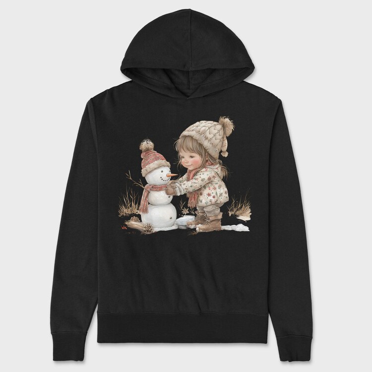 Christmas Snowman Kid, Hanorac Oversize Barbati (Unisex)