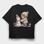 Christmas Snowman Kid, Tricou Oversize Barbati (Unisex)