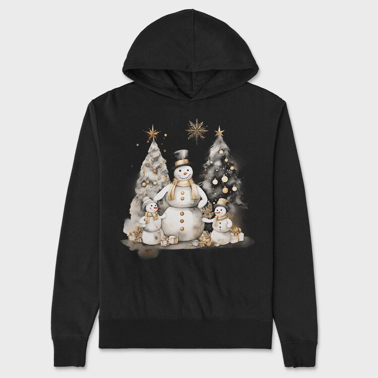 Christmas Snowman Party, Hanorac Oversize Barbati (Unisex)