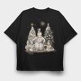 Christmas Snowman Party, Tricou Oversize Barbati (Unisex)