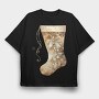 Christmas Stocking Silk, Tricou Oversize Barbati (Unisex)