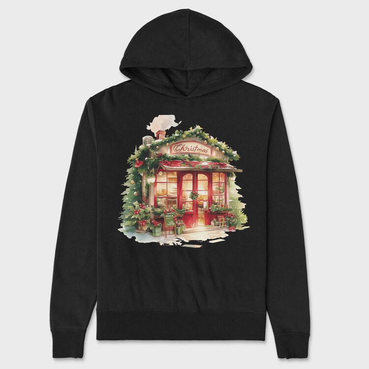 Christmas Storefront, Hanorac Oversize Barbati (Unisex)