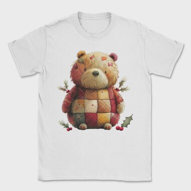 Christmas Teddy Patchwork, Tricou Barbati (Unisex)