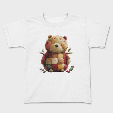 Christmas Teddy Patchwork, Tricou Copii