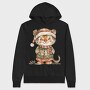 Christmas Tiger Hat, Hanorac Oversize Barbati (Unisex)