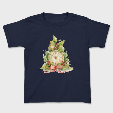 Christmas Timepiece Wreath, Tricou Copii