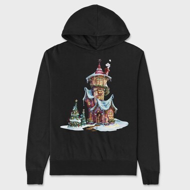 Christmas Tower Snow, Hanorac Oversize Barbati (Unisex)