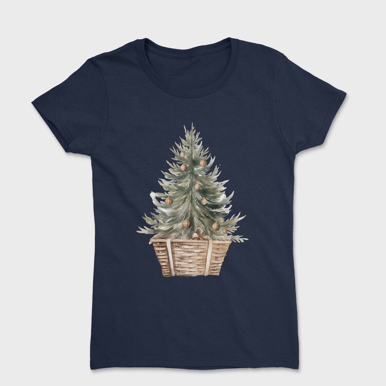 Christmas Tree Basket, Tricou Femei