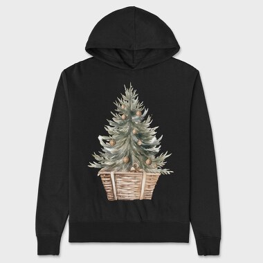 Christmas Tree Basket, Hanorac Oversize Barbati (Unisex)