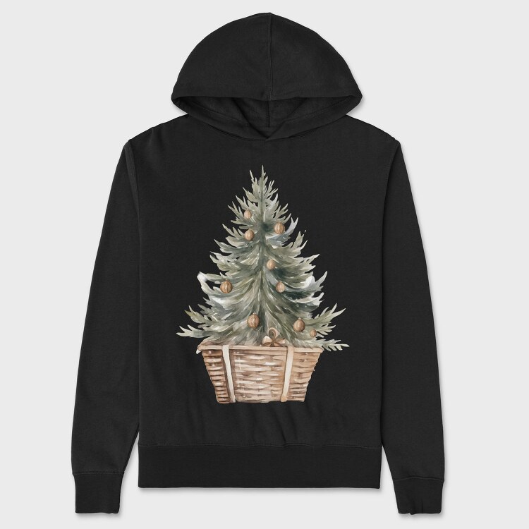 Christmas Tree Basket, Hanorac Oversize Barbati (Unisex)
