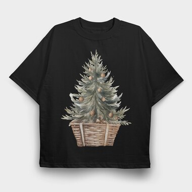 Christmas Tree Basket, Tricou Oversize Barbati (Unisex)