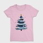 Christmas Tree Blue Gold, Tricou Femei