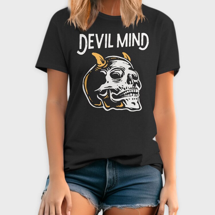 Devil Mind Cat, Tricou Barbati (Unisex)