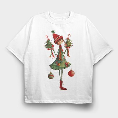 Christmas Tree Fairy, Tricou Oversize Barbati (Unisex)
