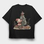 Christmas Tree Gnome, Tricou Oversize Barbati (Unisex)