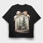 Christmas Tree In Jar, Tricou Oversize Barbati (Unisex)