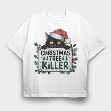 Christmas Tree Killer, Tricou Oversize Barbati (Unisex)