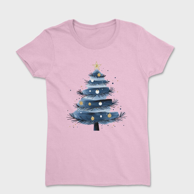 Christmas Tree Navy Blue, Tricou Femei