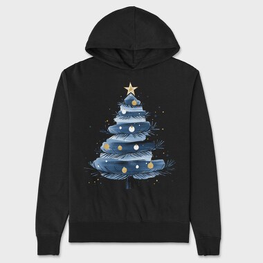 Christmas Tree Navy Blue, Hanorac Oversize Barbati (Unisex)