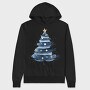 Christmas Tree Navy Blue, Hanorac Oversize Barbati (Unisex)